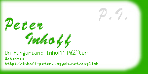 peter inhoff business card